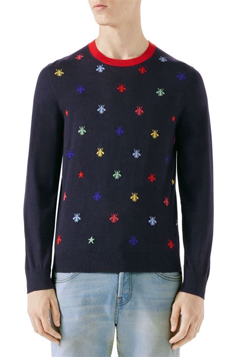 gucci controversal sweater|gucci bee embroidered sweater.